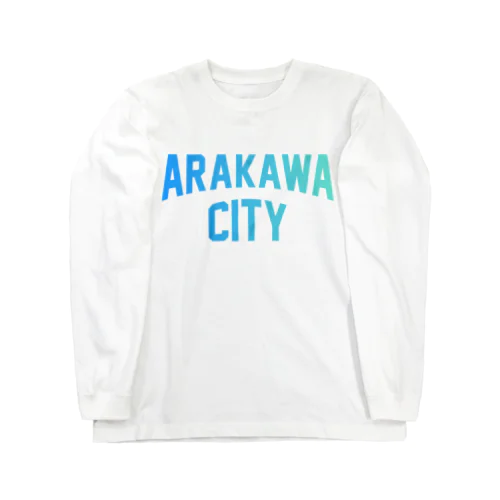 荒川区 ARAKAWA WARD ロゴブルー Long Sleeve T-Shirt
