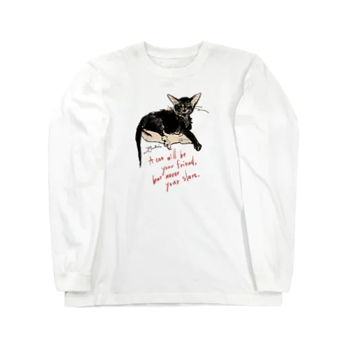 黒猫トト Long Sleeve T-Shirt