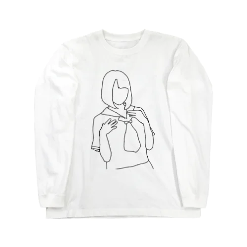 ショートカットの女の子 Long Sleeve T-Shirt