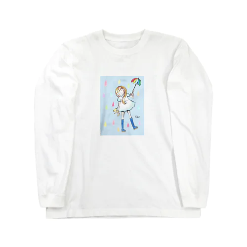 カラフルな雨 Long Sleeve T-Shirt