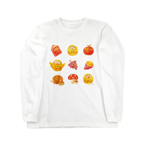 ふくろうと秋 Long Sleeve T-Shirt