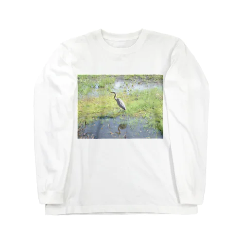 アオサギくん（幼鳥） Long Sleeve T-Shirt