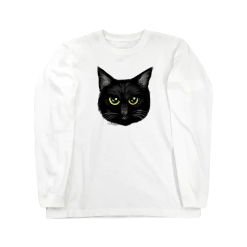 上目使いの黒猫 Long Sleeve T-Shirt
