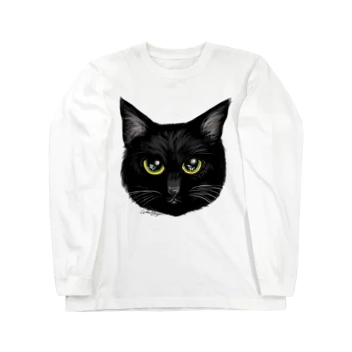 上目使いの黒猫 Long Sleeve T-Shirt