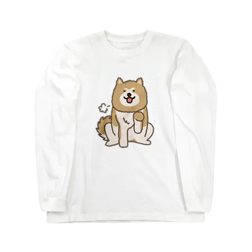 あっあっあきた犬 ロングスリーブTシャツ