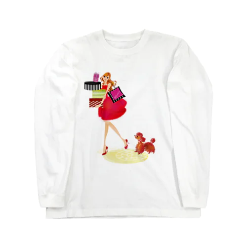 Lady＆Poodle Long Sleeve T-Shirt