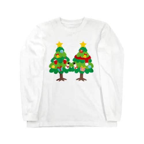 林さんのクリスマスA クリスマスツリー ロングスリーブTシャツ