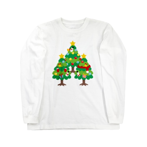 森さんのクリスマスA クリスマスツリー Long Sleeve T-Shirt