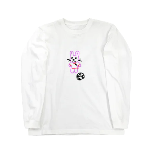 うさぽことサッカー Long Sleeve T-Shirt