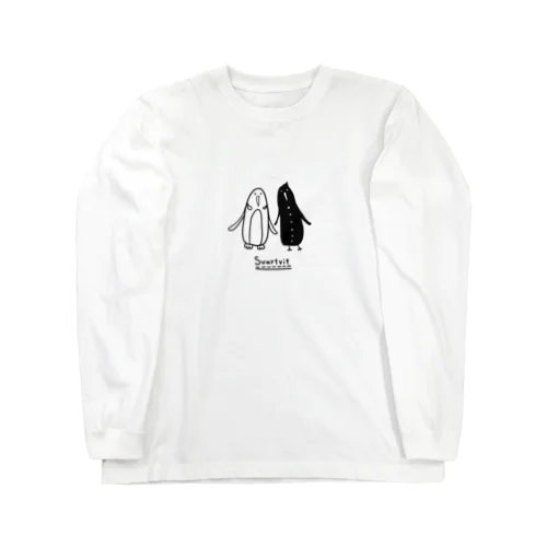 モノクロペンギンと茄子 Long Sleeve T-Shirt