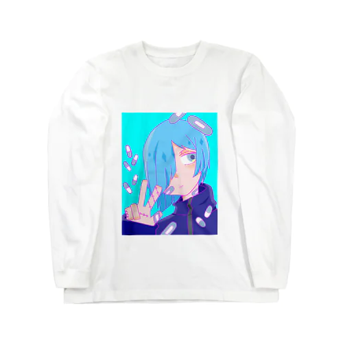 真っ青くん Long Sleeve T-Shirt