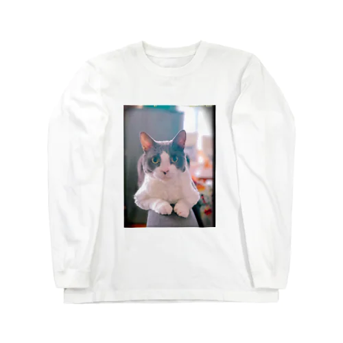 猫毛団のぽんちゃん ロングスリーブTシャツ