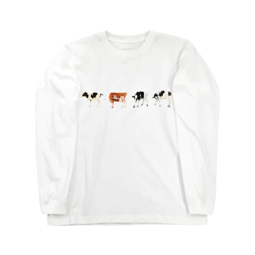 牛！丑！ウシ！うし！ ホルスタインとジャージー Long Sleeve T-Shirt