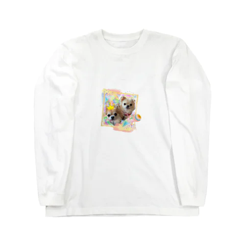 絵画風のチビちゃんとココちゃん 롱 슬리브 티셔츠