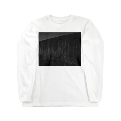 ボタ山と枯れ薄 Long Sleeve T-Shirt