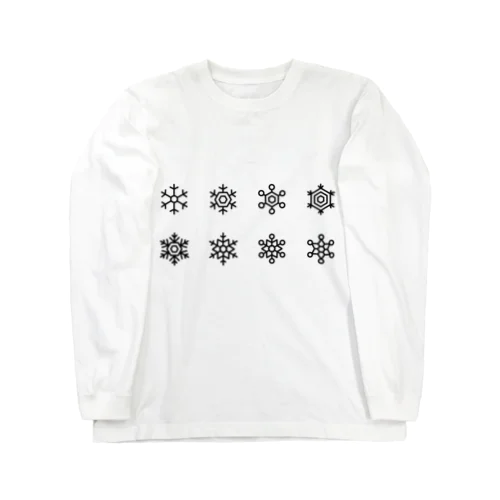 シンプルな雪の結晶イラスト Long Sleeve T-Shirt