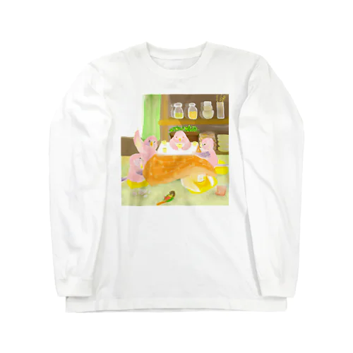 アキクサインコと炬燵 Long Sleeve T-Shirt