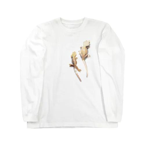 クレステッドゲッコー/油彩 Long Sleeve T-Shirt