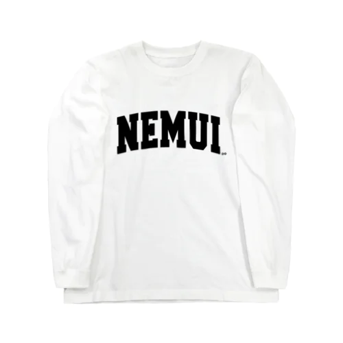 NEMUI UNIVERSITY_black ロングスリーブTシャツ