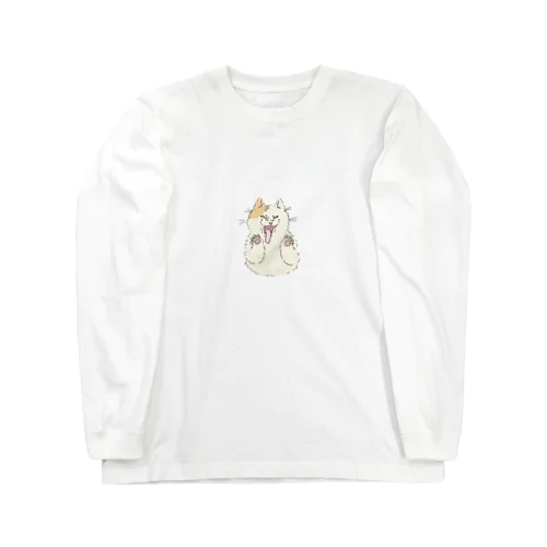 変顔のねこ Long Sleeve T-Shirt