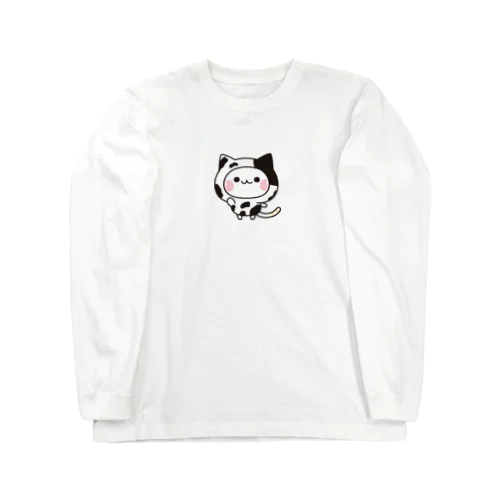 気づかいのできるネコ　牛さんver. Long Sleeve T-Shirt