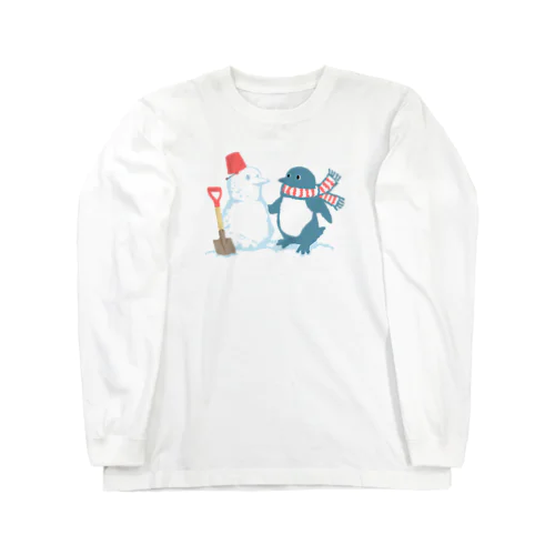 Enjoy winter! ー雪だるま編ー ロングスリーブTシャツ