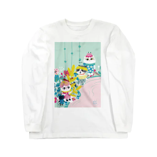 茹で汁の泉のほとりで Long Sleeve T-Shirt