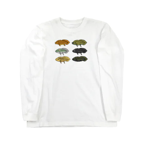 ドット絵怪魚　肺魚 Long Sleeve T-Shirt