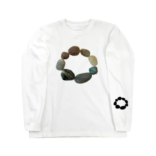 きれいな小石の輪 ロングスリーブTシャツ