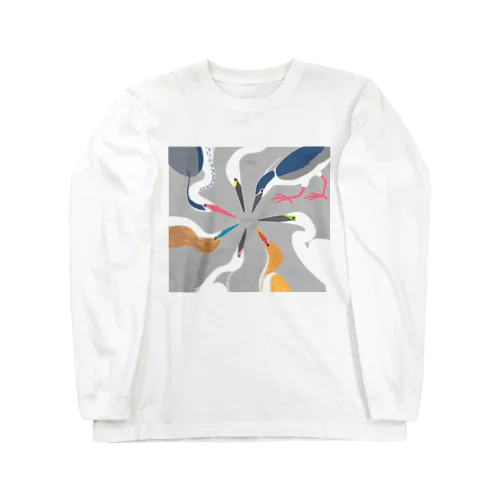 鷺の婚姻色パレット Long Sleeve T-Shirt