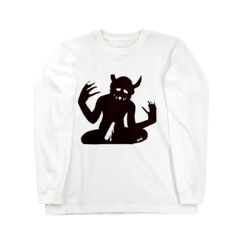 棒が刺さっている鬼 Long Sleeve T-Shirt