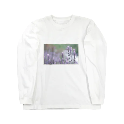 flower photo - lavender ロングスリーブTシャツ