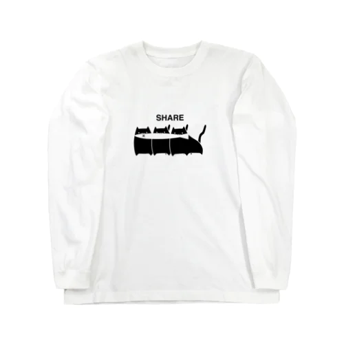 シェアぬこ黒 Long Sleeve T-Shirt