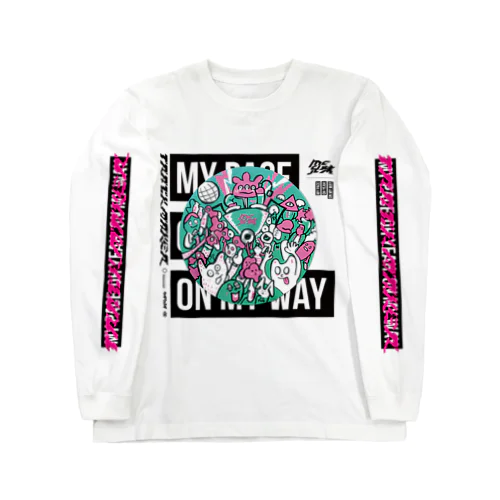 My pace Oh yeah On my way ロングスリーブTシャツ