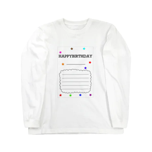 誕生日メッセージカード Long Sleeve T-Shirt