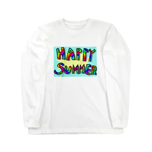 ハッピーサマー塗り絵（きみちゃん2） Long Sleeve T-Shirt