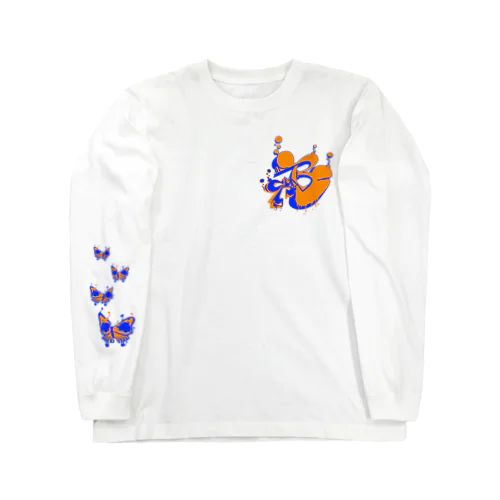 bubbfly🧼🦋  blue ロングスリーブTシャツ