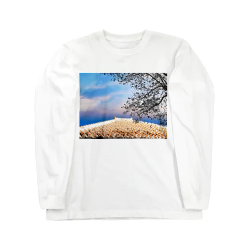 夕焼けと赤瓦屋根 Long Sleeve T-Shirt