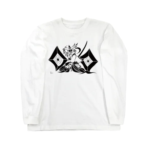 歌舞伎Tribal(鎌倉権五郎の見得） Long Sleeve T-Shirt