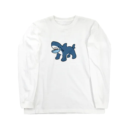 さかなをくわえたサメ Long Sleeve T-Shirt