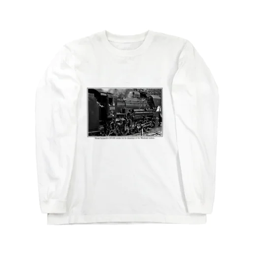 上越線 水上駅でスタンバイするSL D51498 (モノクロフォト) Long Sleeve T-Shirt