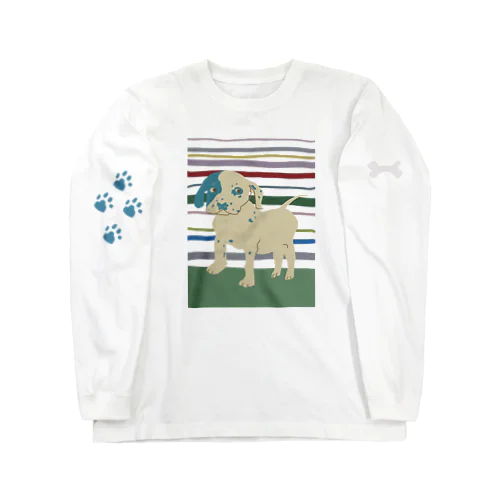 ぶち犬　 ロングスリーブTシャツ