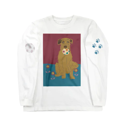 ボール遊び　茶犬 Long Sleeve T-Shirt