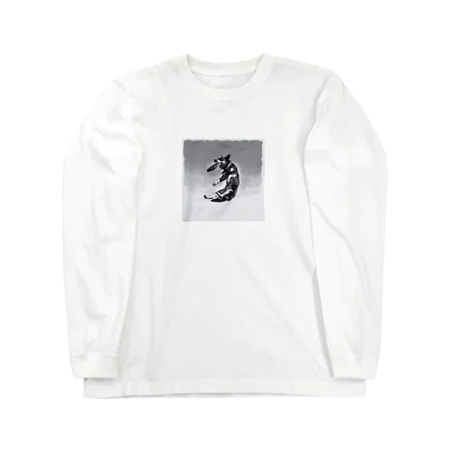 ディスクドッグ。犬。Disc dog。 Long Sleeve T-Shirt