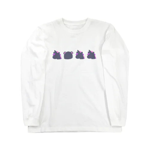 くまとゆにこ(紺) Long Sleeve T-Shirt