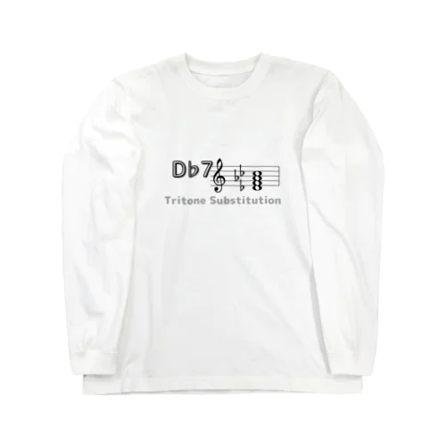 裏コード「D♭7-G7」（両面） ロングスリーブTシャツ