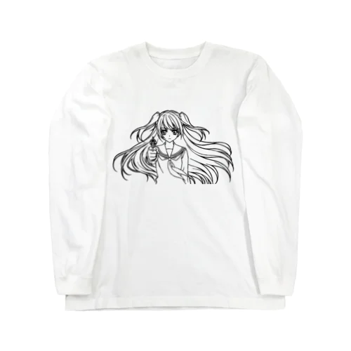 女子高生とリボルバー Long Sleeve T-Shirt