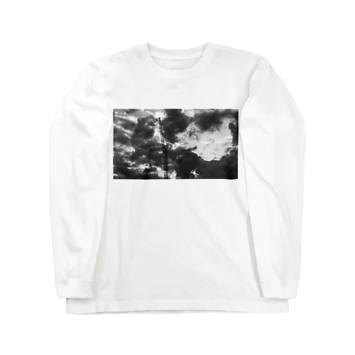 曇天とクレーン Long Sleeve T-Shirt