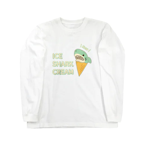 アイスクリームなサメ ロングスリーブTシャツ