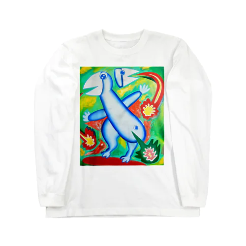 Blue dancing monster  Long Sleeve T-Shirt